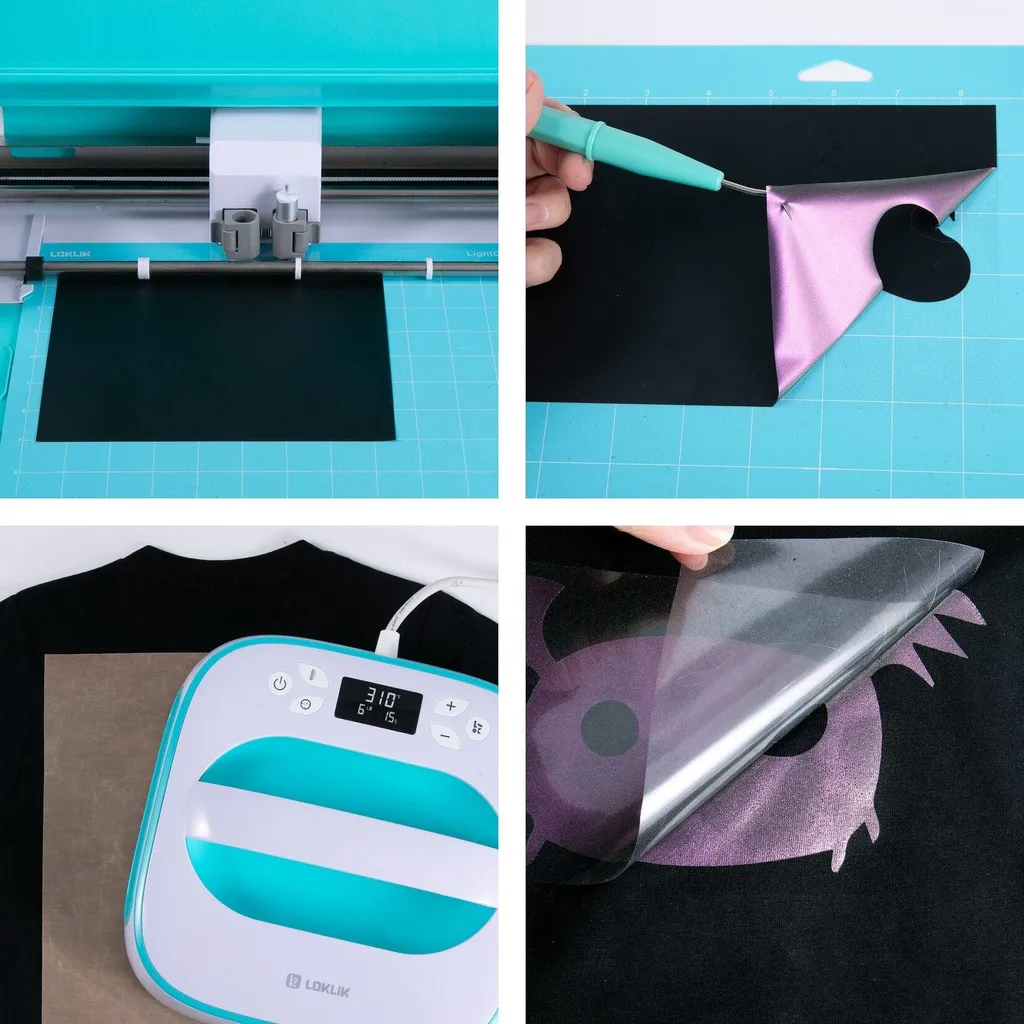 Vinyle Thermocollant Caméléon Vert et Violet pour Transfert Textile - 5