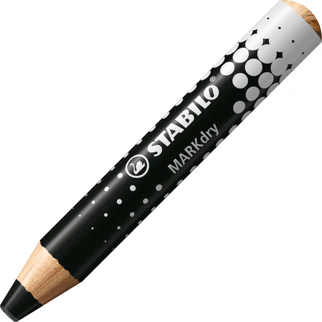 Crayon pour Tableau Blanc Stabilo Markdry Noir - Idéal Enseignement - x5 - 2