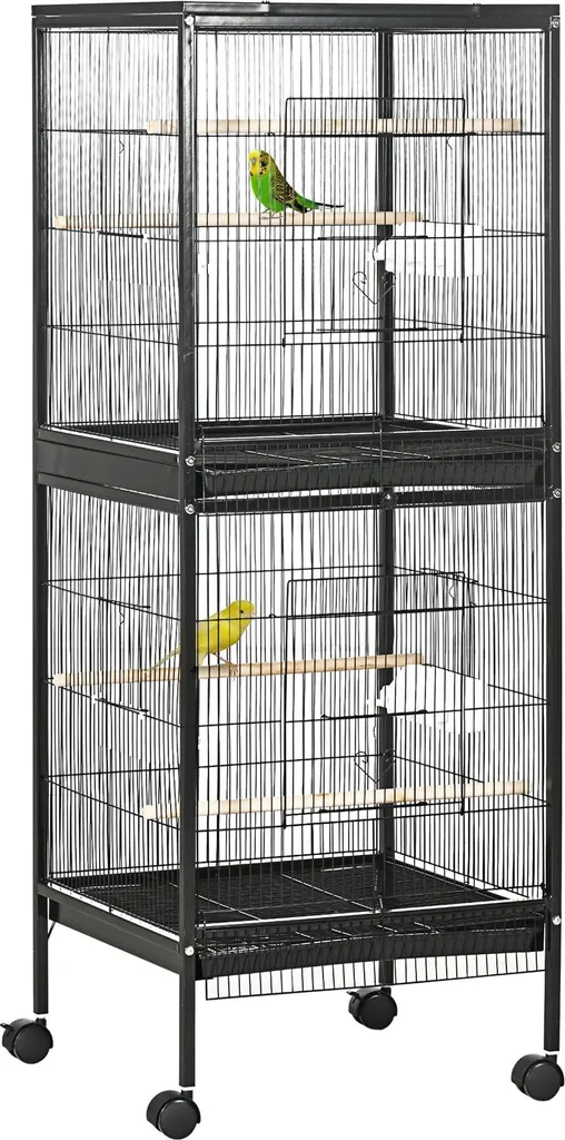 Cage oiseaux nettoyage facile avec tiroir amovible volière 140 cm