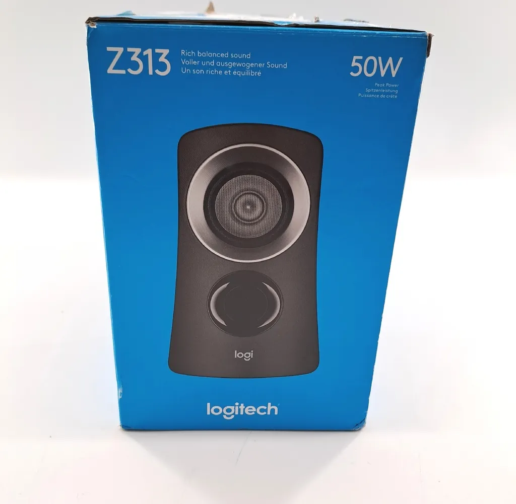 Enceintes PC 2.1 Logitech Z313 Son Multimédia avec Commande Filaire Noir - 24