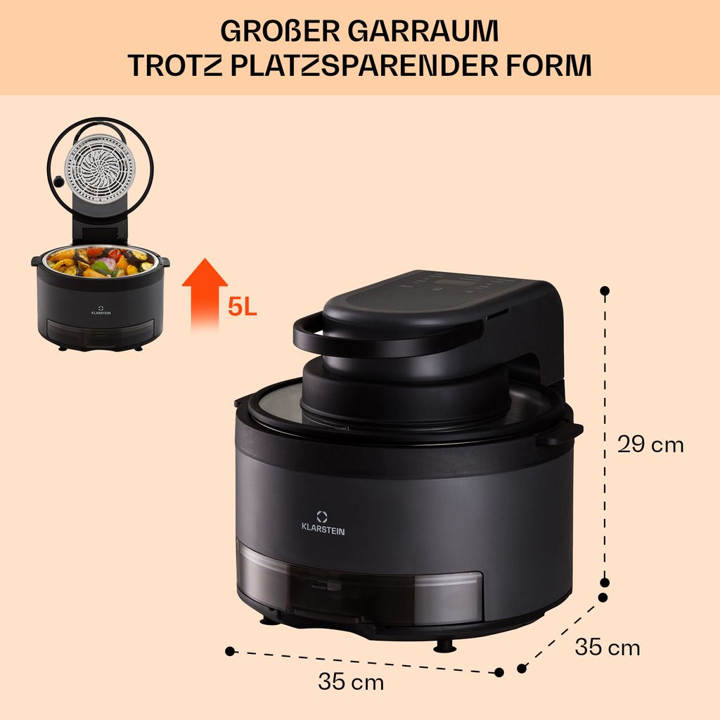 Klarstein Heißluftfritteuse 2-in-1, Airfryer mit Produktbild 7