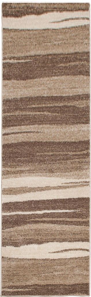 Tapiso Läufer SARI Modern Dunkelbeige Wohnzimmer 80 x 470