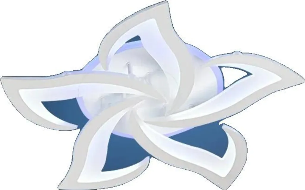 Plafonnier LED Design Lotus avec Télécommande et Rétro-éclairage 5 Têtes