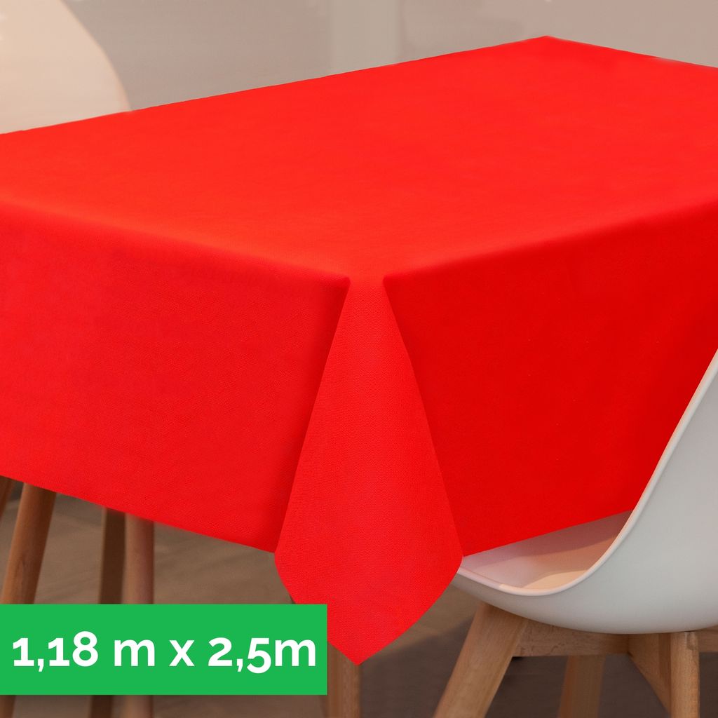 Tischdecke aus stoffähnlichem Vlies, 1,18m x 2,50m Rot,  Produktbild 