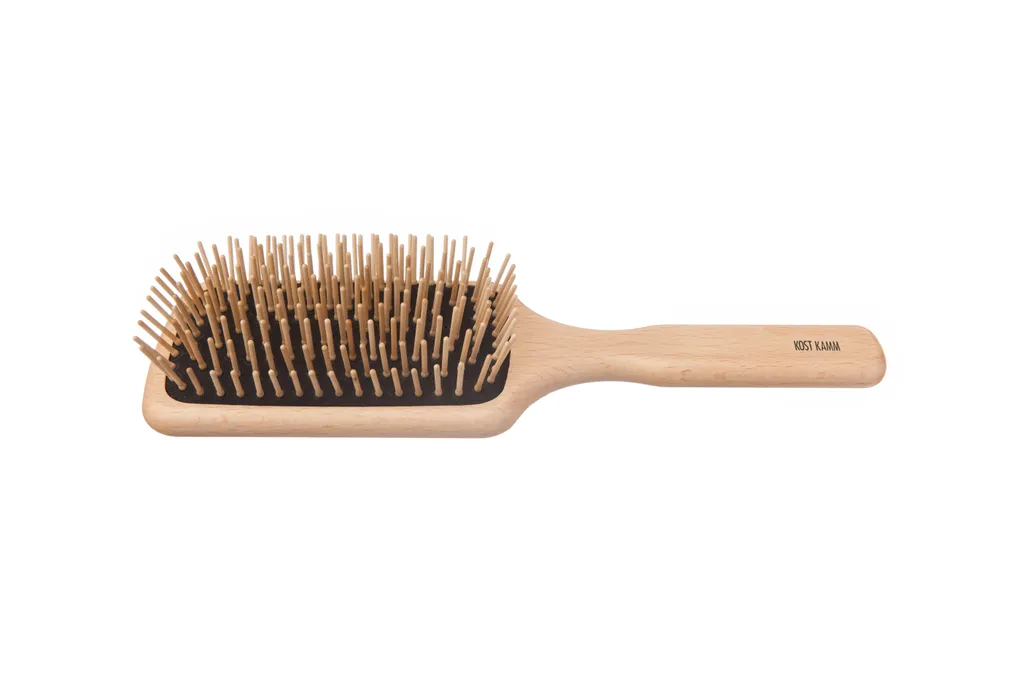 Brosse en bois Paddle-Brush de massage pour un brossage doux et naturel