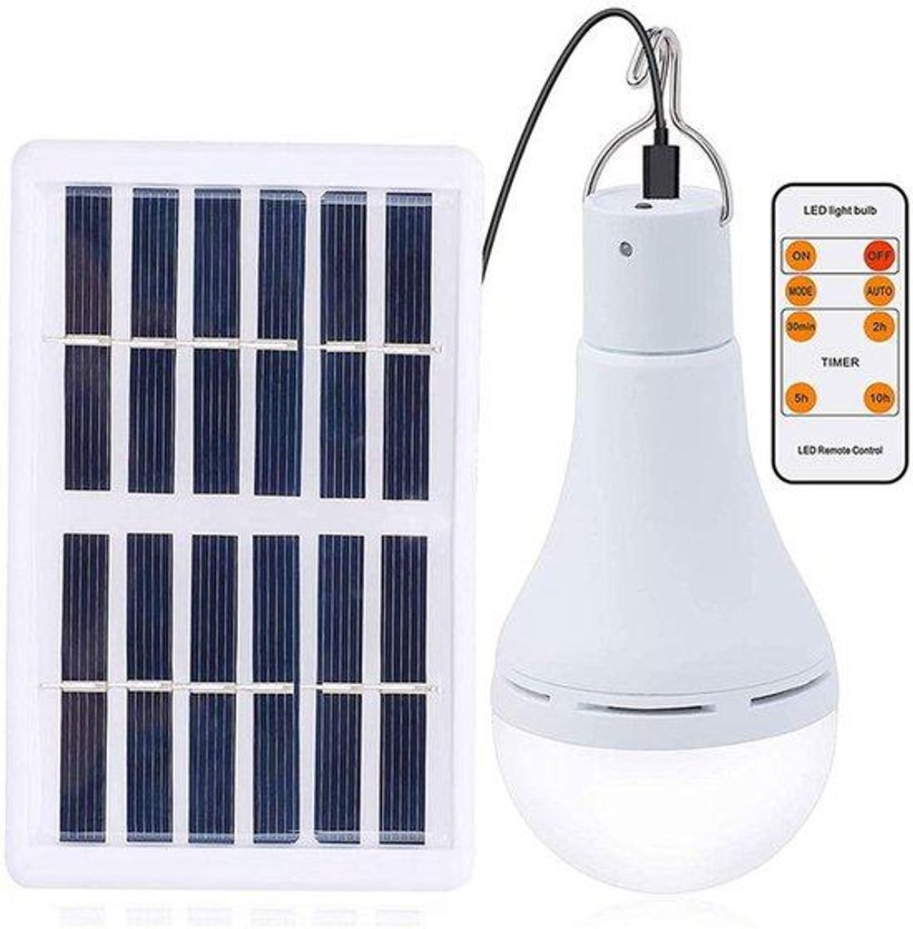 LED-Lampe für Camping, draagbare Solar-Lampe mit Timer, Produktbild 
