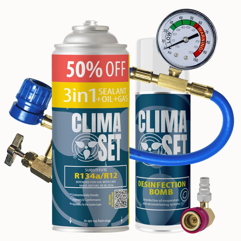Zestaw do klimatyzacji samochodowej 3w1 R134a 626g, Zdjęcie produktu 