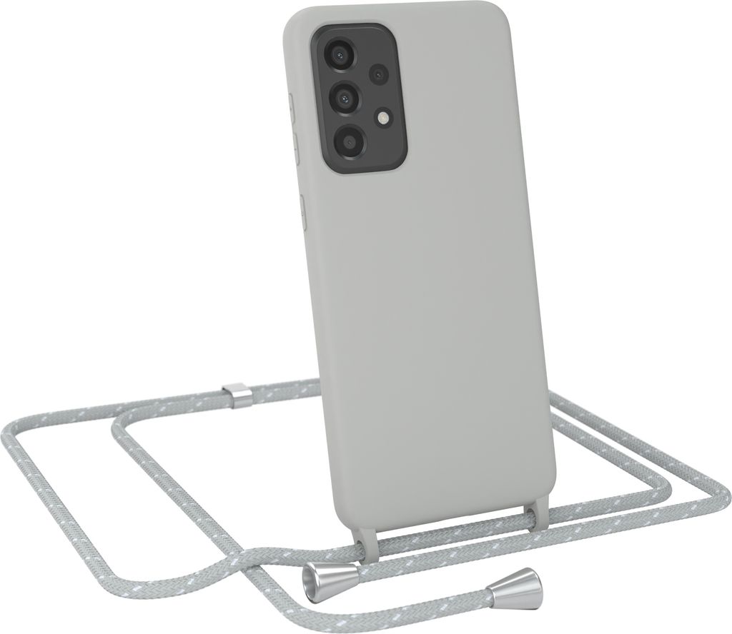 EAZY CASE Handykette kompatibel mit Samsung Galaxy A33 5G Handyhülle zum Umhängen, Silikon Hülle mit Band, Schutzhülle mit Ersatzkordel, Stylis...