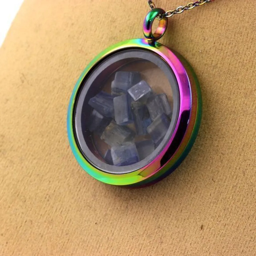 Collier de kyanite brute pour lithothérapie - Pierre de sérénité bleue