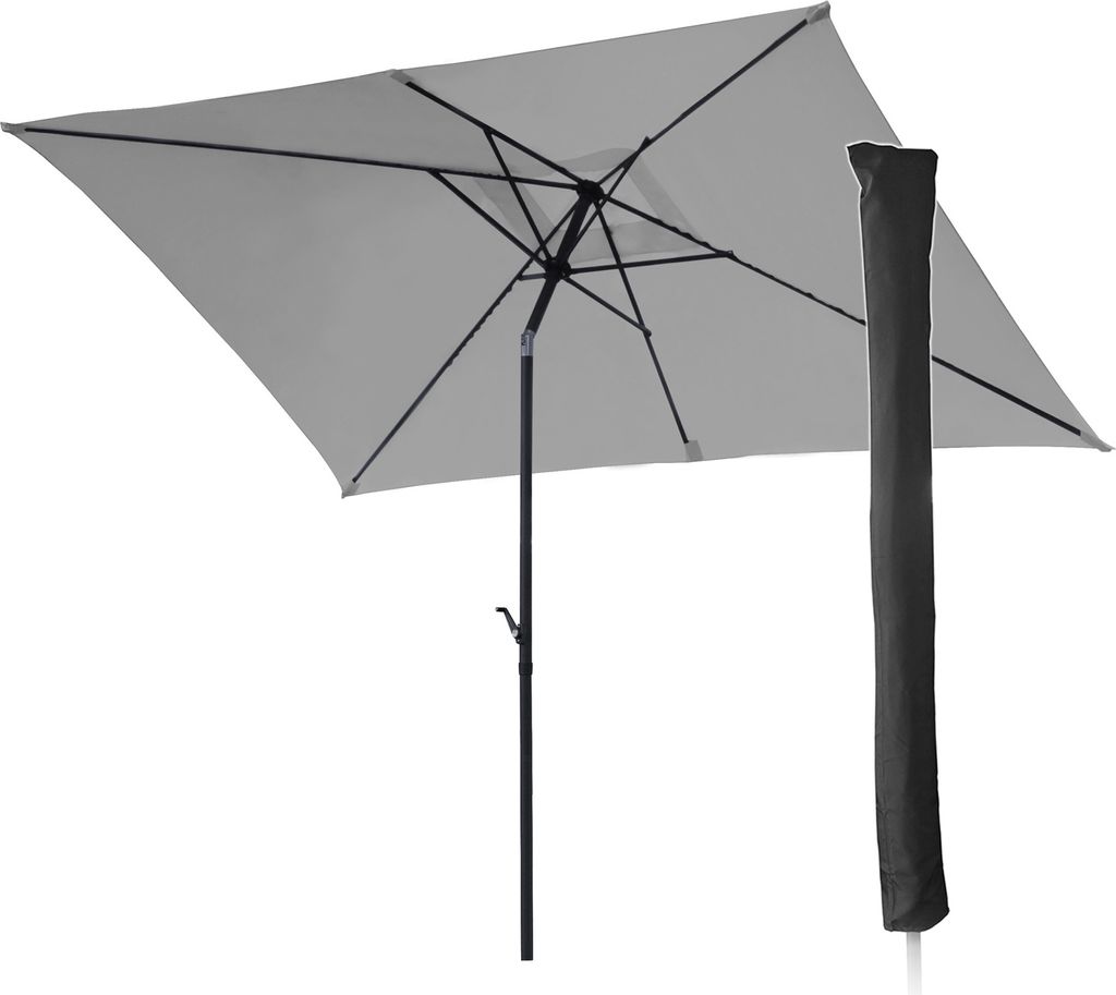 SVITA Sonnenschirm Set 3x2m Balkonschirm rechteckig mit Produktbild 
