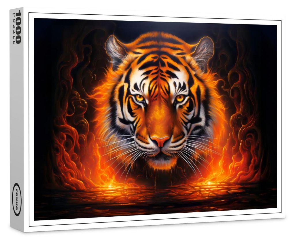 raxxa Premium-Puzzle "Majestic Tiger Chinese Zodiac Artistry", 1000 Teile