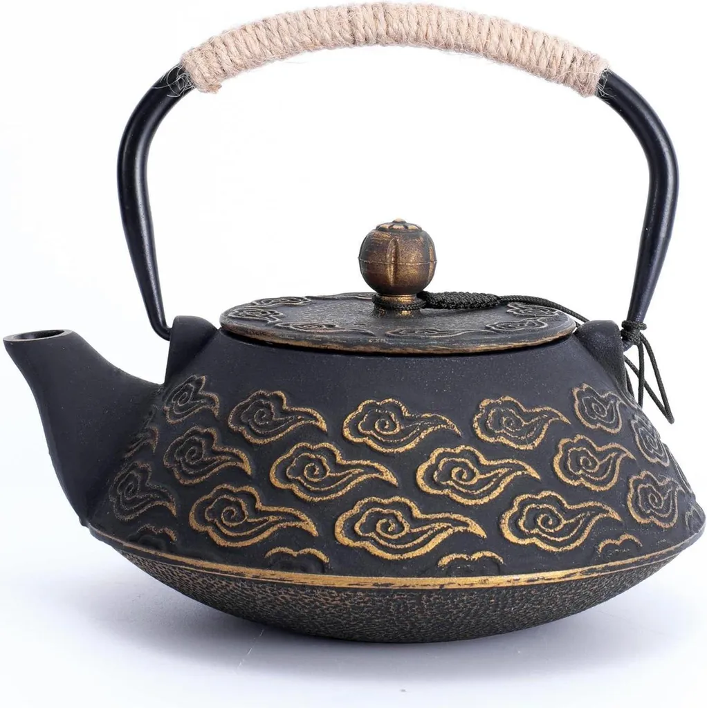 Teiera in Ghisa Nera 800ml Design Zen | Bollitore Giapponese Moderno