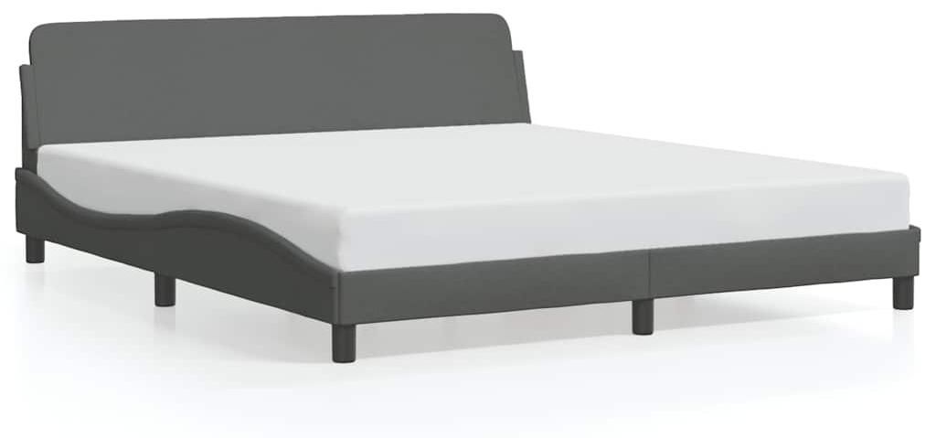 Struttura letto "Dover" di vidaXL, grigio scuro, 183x213 Immagine del prodotto 