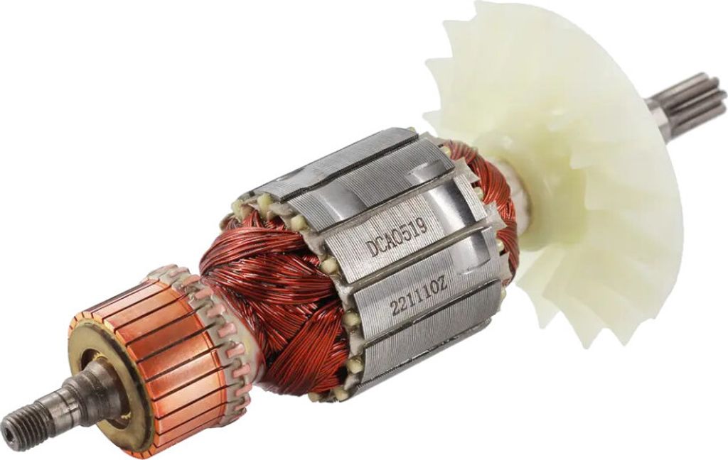 Trade-Shop Anker Rotor Motor Ersatzteil mit Lüfter kompatibel mit Bosch GBH 500, GBH 5-38 D, GBH 5400 Bohrhammer ersetzt 1 614 011 083