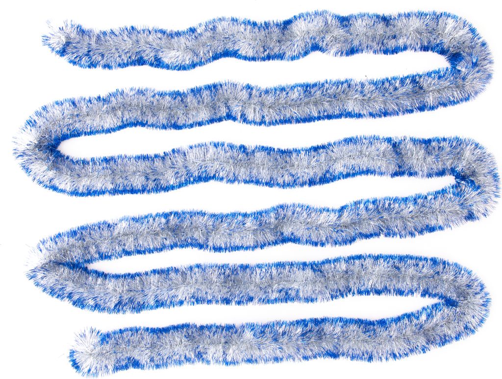 Girlande Lametta Doxa Silber-Blau Ø 100 mm x 6 m