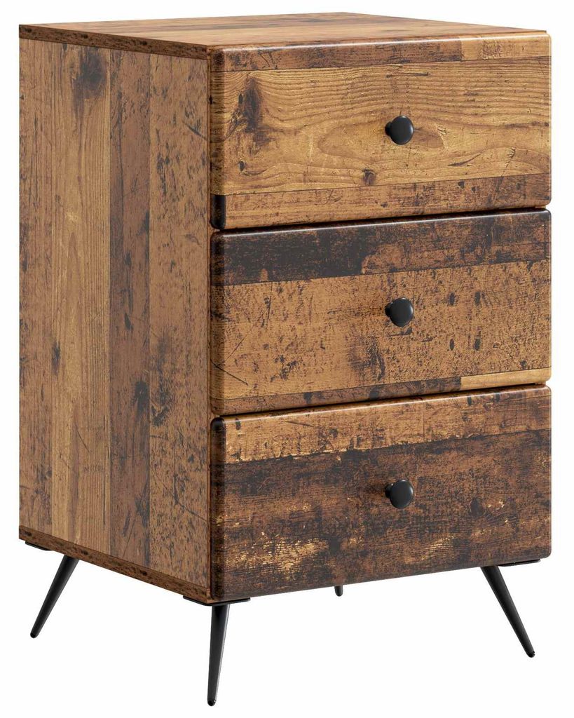 "2026 Moderne"Nachttisch(1 pc) elegantes Design - Nachtschrank - für Schlafzimmer - Altholz 43x41x66,5cm Holzwerkstoff - Nachttische & -schränke ...