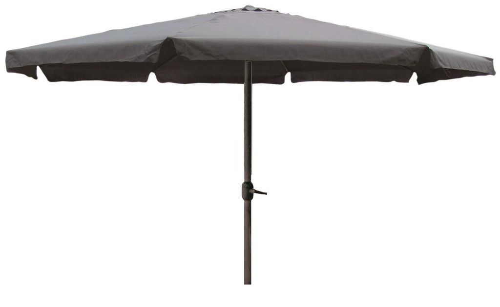 Sonnenschirm Alu Ø4m mit Kurbel mit Krempe Gartenschirm Produktbild 