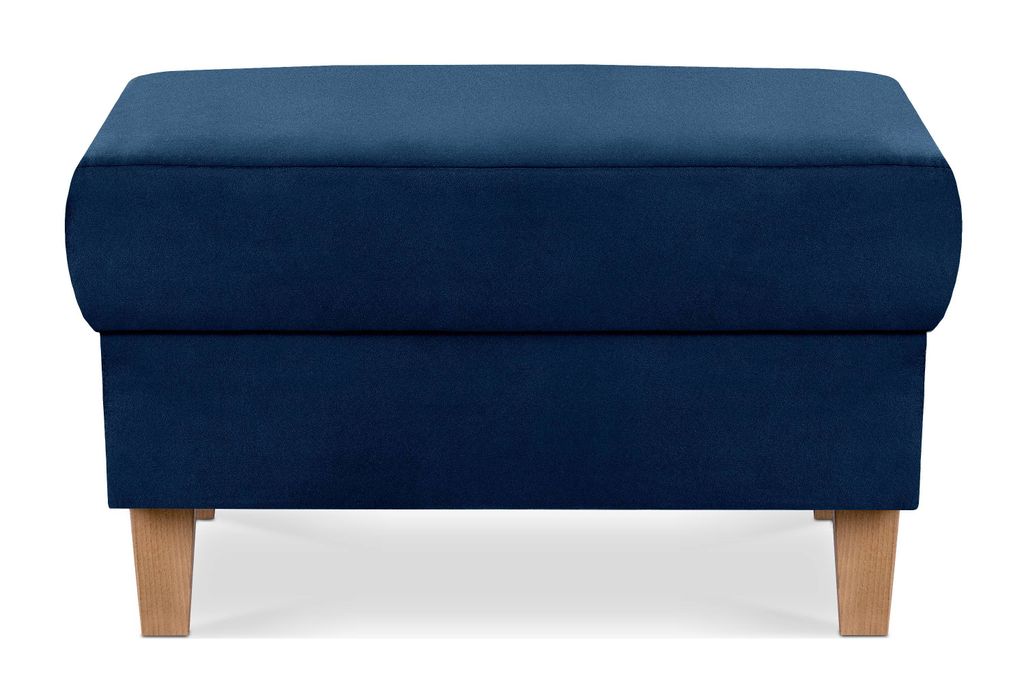 KONSIMO Sitzhocker Polsterhocker aufklappbarer "ERISO", Dunkelblau, Velour-Stoff, Scandinavian, 71x43x71cm