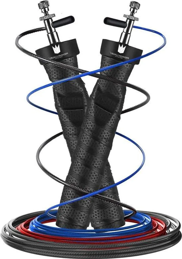 Corde à sauter CrossFit avec roulement à billes et poignées ergonomiques