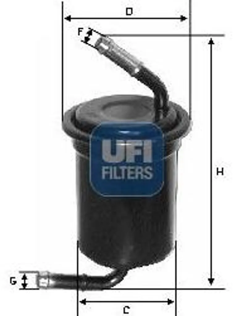 Filtre à carburant pour Kia Sportage UFI 31.664.00 Entretien Moteur
