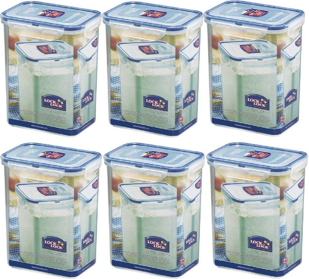 LocknLock 6er SET HPL813 Vorratsdosen - Frischhaltedosen 1,8 Liter - Maße (LxBxH): 151 x 108 x 185 mm - Geeignete Dosen zum Einfrieren und Mikrowe...
