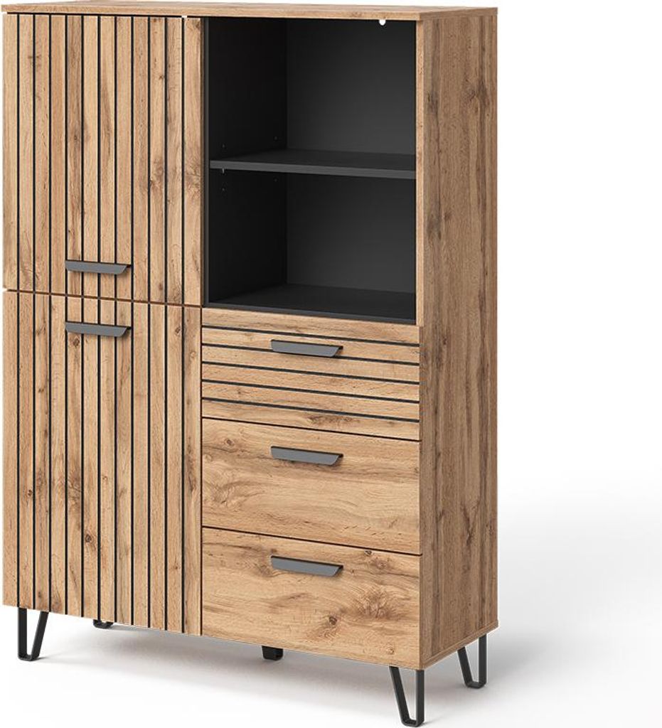Garderobe Vicco Amber Eiche Wotan 100 x 142 cm, Model 55547 Produktbild 