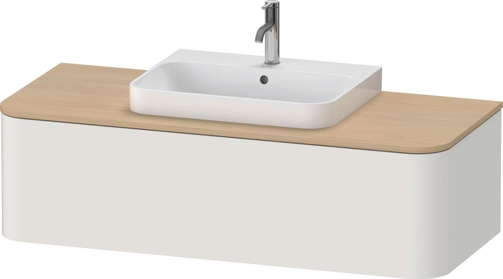 Duravit Happy D.2 Plus Konsolenwaschtischunterbau wandhängend, 1300x550 mm, 1 Auszug, für Aufsatzbecken Position mittig, HP4942M39390010