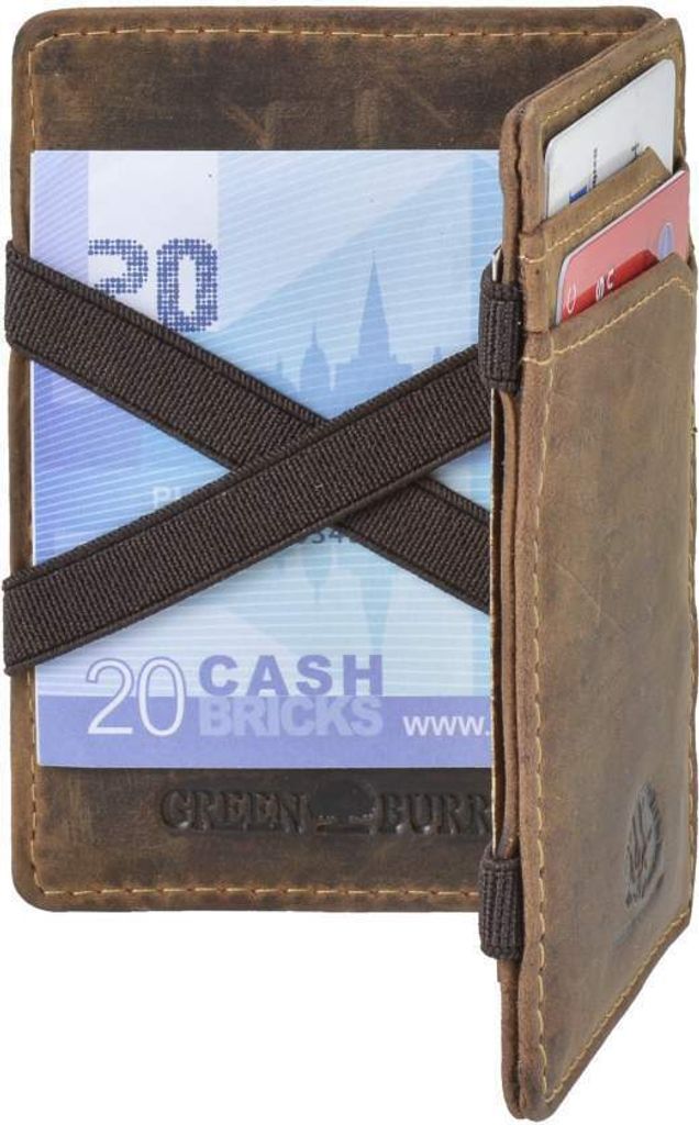 Greenburry Magic Wallet Minibörse Geldbörse Leder braun Produktbild 16