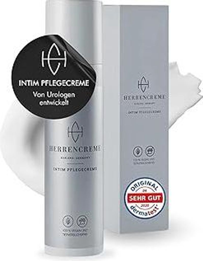 HERRENCREME Intim Pflegecreme für Männer 75 ml I Intimcreme mit Mikrosilber I Bei trockener & gereizter Haut I Intimpflege Männer vom Urologen e...