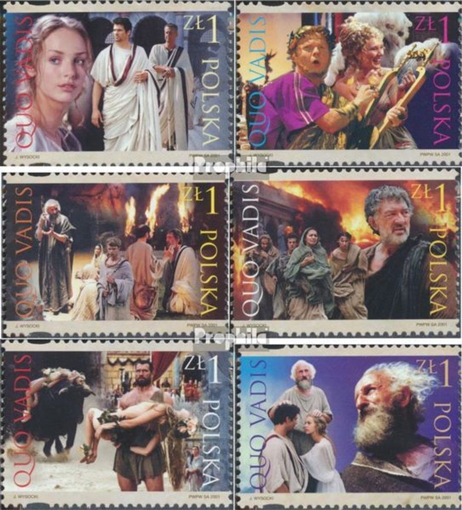 Briefmarken Polen 2001 Mi 3913-3918 (kompl.Ausg.) postfrisch Quo vadis