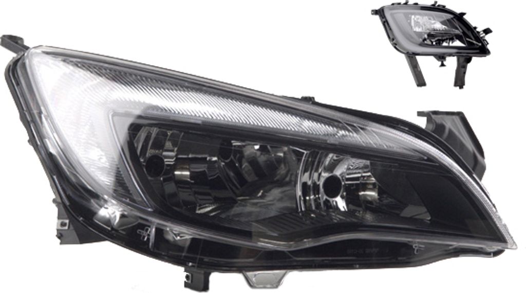 Johns, Scheinwerfer Halogen passend für Opel Astra J 12/2009-08/2012 H7 H7 Re. + Nebel. 1216220 13297723 1226119 13293623