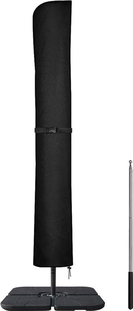 Bâche de protection pour parasol droit en toile noire 190cm