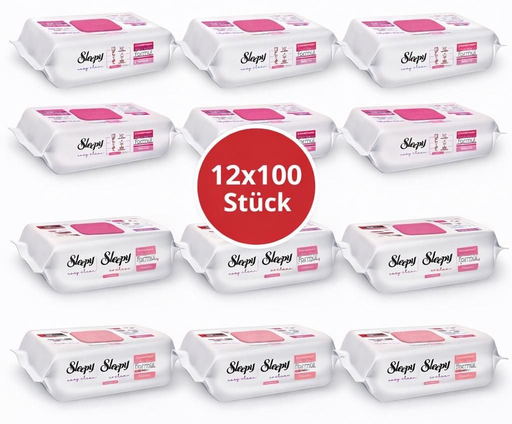 Sleepy Easy Clean Oberflächenreinigungstücher – 6x100 Lilium + 6x100 Pomelo | Fliesenreinigung
