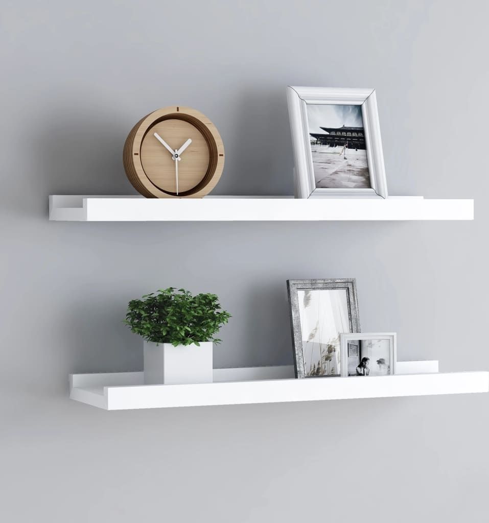 Etagère murale "Hausten" en MDF blanc. Dimensions (L/L/H) Image du produit 