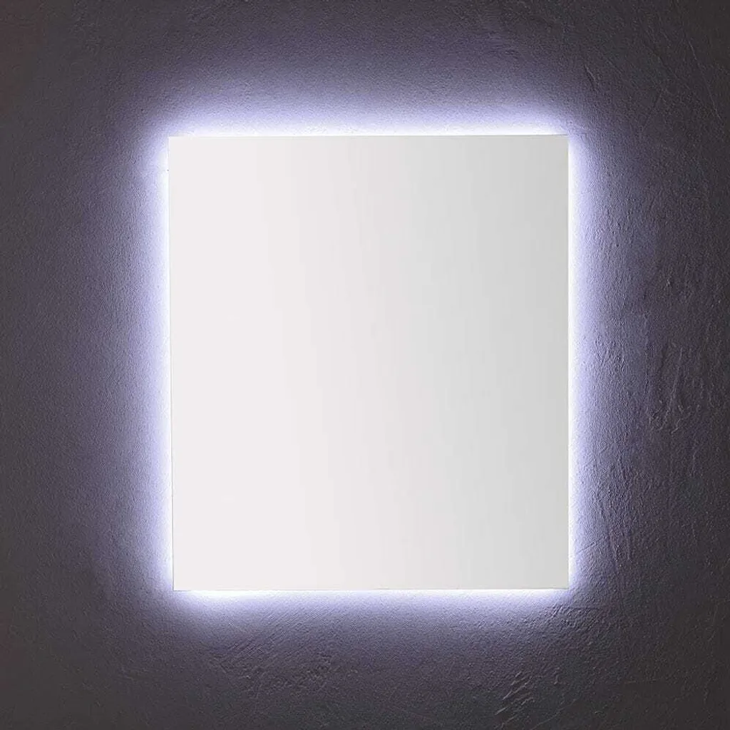 Specchio Bagno 80x70 cm LED Retroilluminato: Luce Design per il Tuo Relax