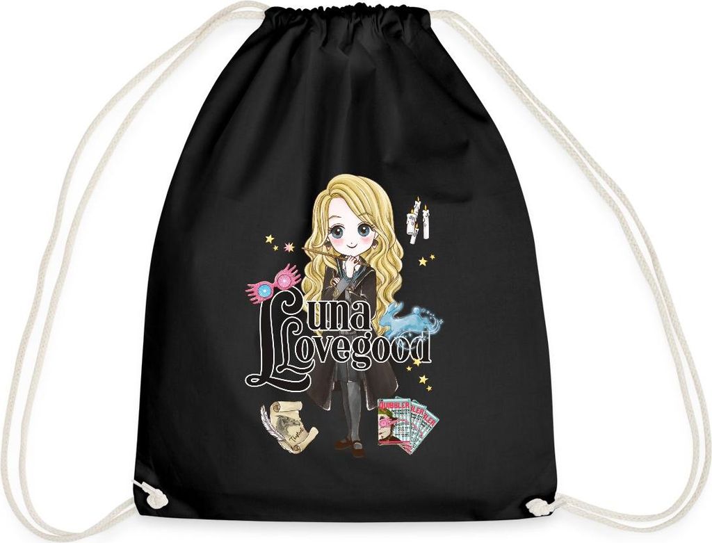 Spreadshirt Harry Potter Luna Lovegood Turnbeutel, One size, Schwarz