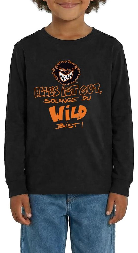 Spreadshirt Die Wilden Kerle Spruch Motto mit Logo Teenager Premium Langarmshirt, 158/164 (12 Jahre), Schwarz
