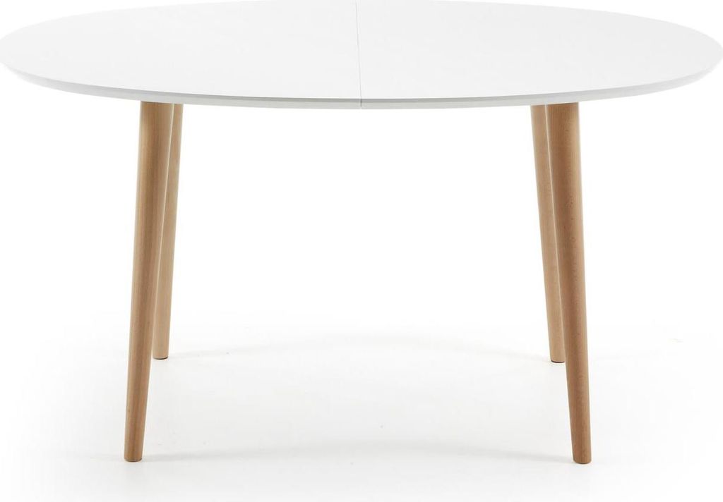 Tisch Oqui ovaler ausziehbar weiß 140 (220) x 90 cm