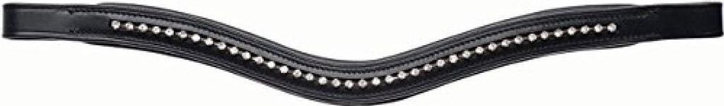 Kincade geschwungener Diamante Leder Stirnriemen WB110 (Cob) (Schwarz)