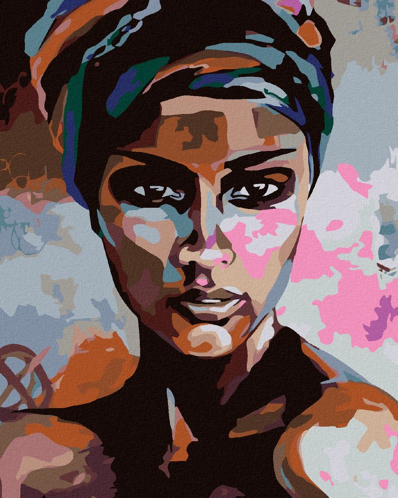 Diamondi - Diamond painting - PORTRÄT DIREKTER BLICK, 40X50 cm, mit Keilrahmen (bereits gespannt)