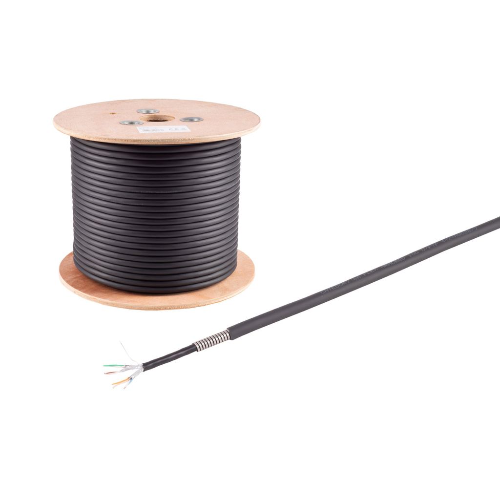 Netzwerkkabel Cat. 6A Armored (Trittfest), U/FTP, 100m