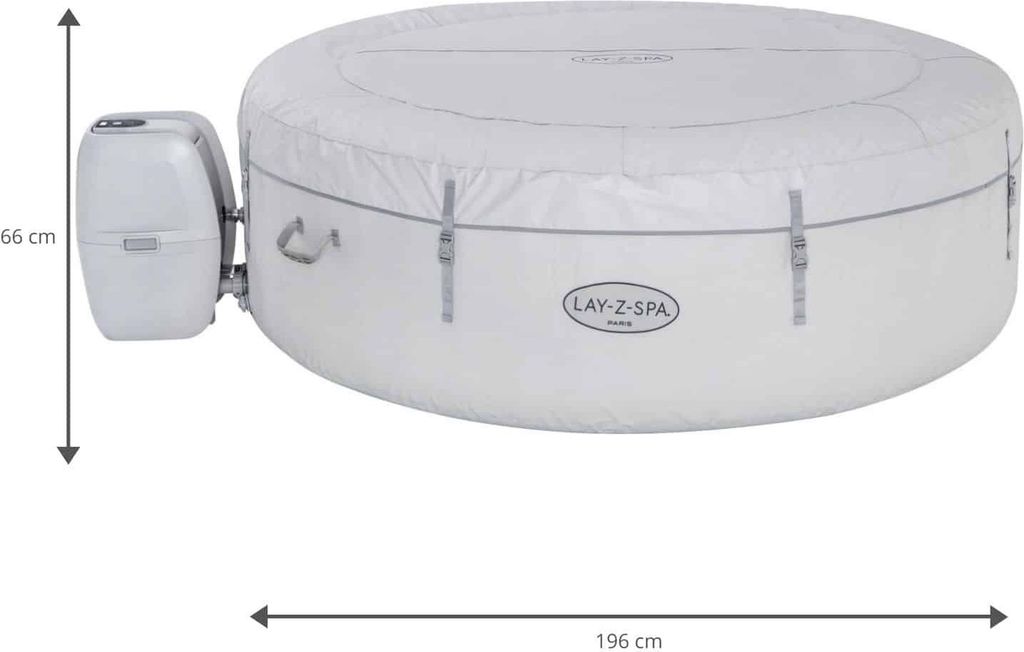 Bestway® LAY-Z-SPA® LED vířivka Paris AirJet™ 196 x 66 cm, Obrázek produktu 61