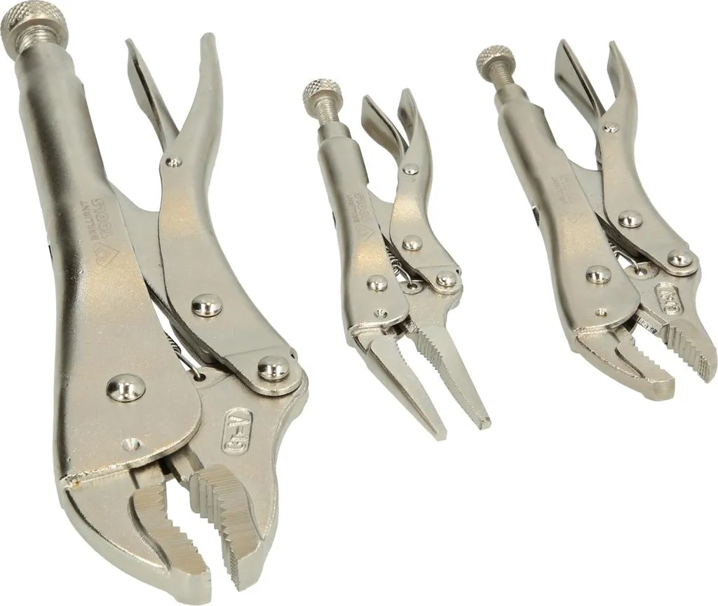 Kit de pinces de préhension pour soudure et mécanique - Set complet 3 pcs - 10