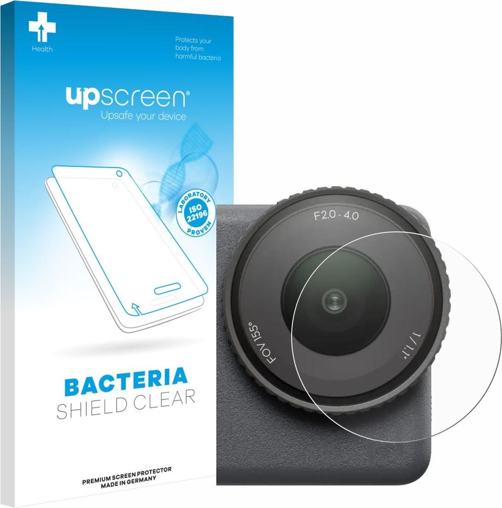 upscreen Schutzfolie für DJI Osmo Action 6 (Linse) Displayschutz Displayschutzfolie Folie Klar antibakteriell