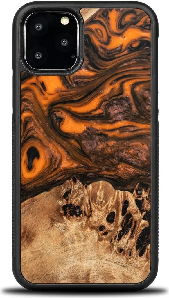 Custodia Bewood Unique iPhone 11 Pro Arancione - Legno e Resina Artigianale