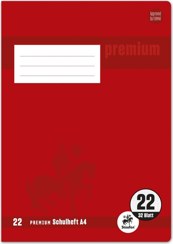 Schulheft Premium A4 32 kariert Packung mit 20 Stück
