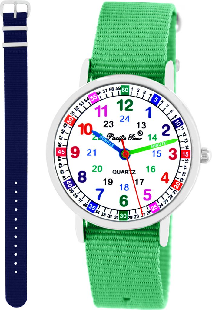 Kinder Armbanduhr Mädchen Jungen Lernuhr Kinderuhr uni 2 Produktbild 