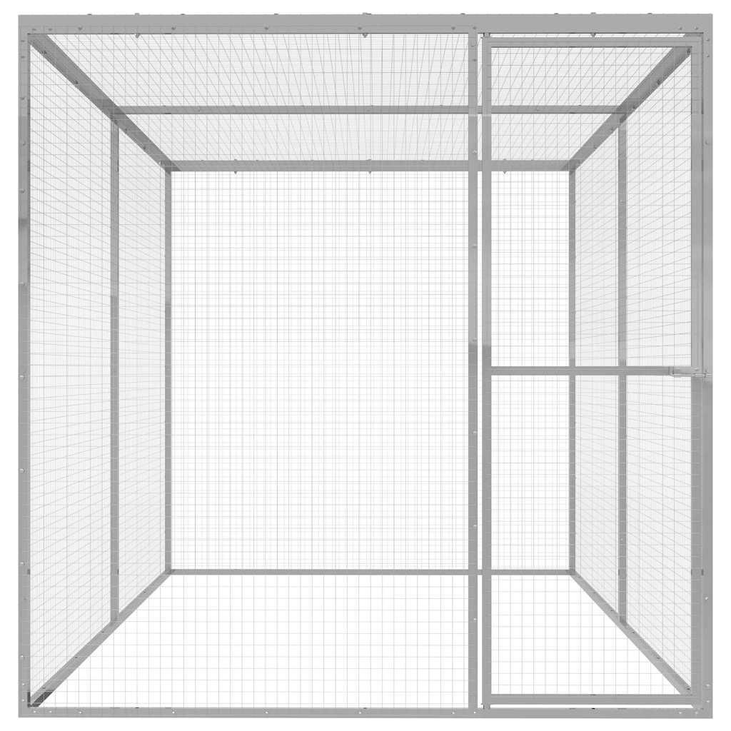vidaXL Katzenkäfig 3x1,5x1,5 m Verzinkter Stahl Produktbild 