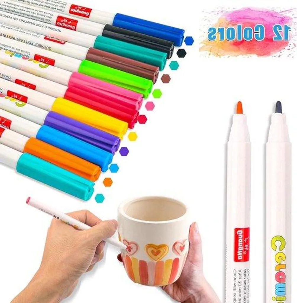 Crayons pour verre effaçables - Ne tache pas les mains - Pour les petits