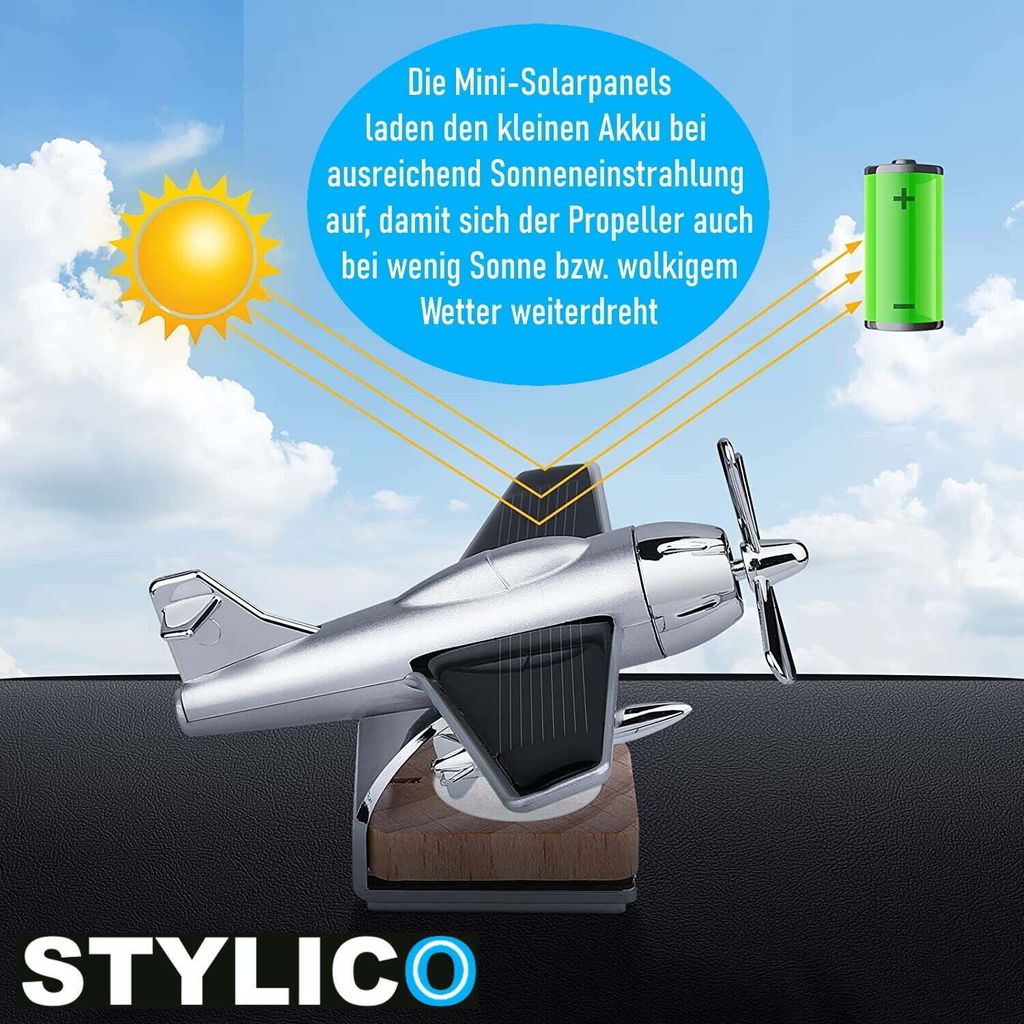 STYLICO osvěžovač vzduchu do auta parfém do letadla solární Obrázek produktu 6